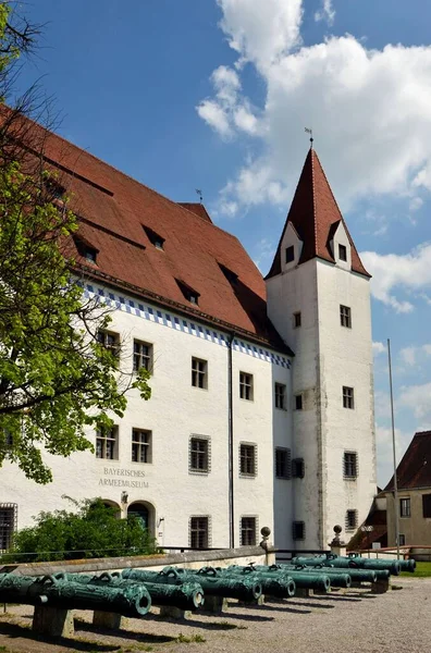 Dük Kalesi Ingolstadt Taki Ordu Müzesi Nin Önündeki Toplar — Stok fotoğraf