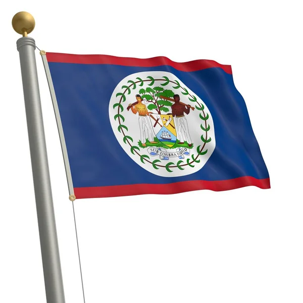 ธงของเบล Flutters บนเสาธง — ภาพถ่ายสต็อก