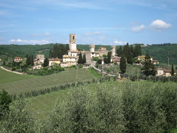 Pueblo Región Chianti Toscana Italia — Foto de Stock