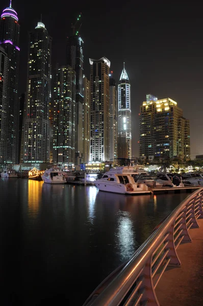 Dubai Marina Natten — Stockfoto