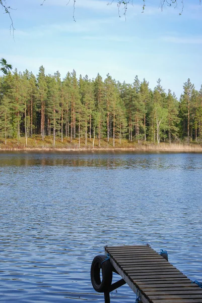 호수에 스웨덴의스 지대에서 — 스톡 사진