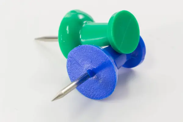 Close Colorful Push Pin — стоковое фото