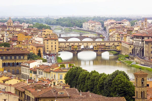 Florença Arno River Pontes Florença Toscana Itália — Fotografia de Stock