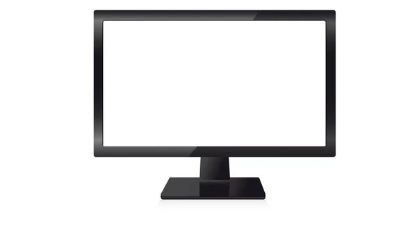 Monitor Computer Isolato Sfondo Bianco — Foto Stock
