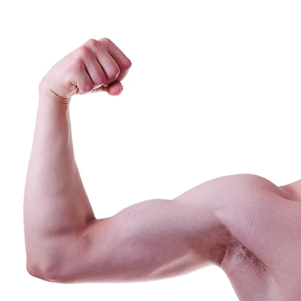 Men Biceps White Background — Stock Photo, Image