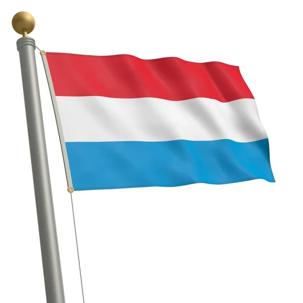 Bandiera Luxembourg Sventola Pennone — Foto Stock