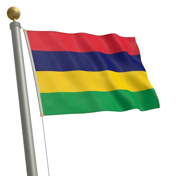 Vlajka Mauricia Vlaje Stožáru — Stock fotografie