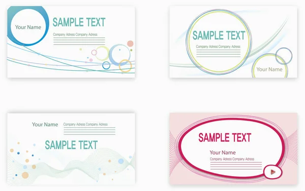 Set Vector Abstract Banner Place Your Text — Stock Photo, Image