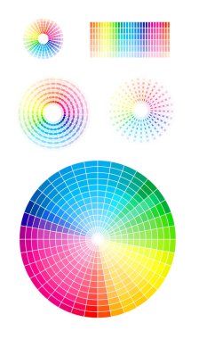 Color wheel. Vector illustration set. EPS v 8. clipart