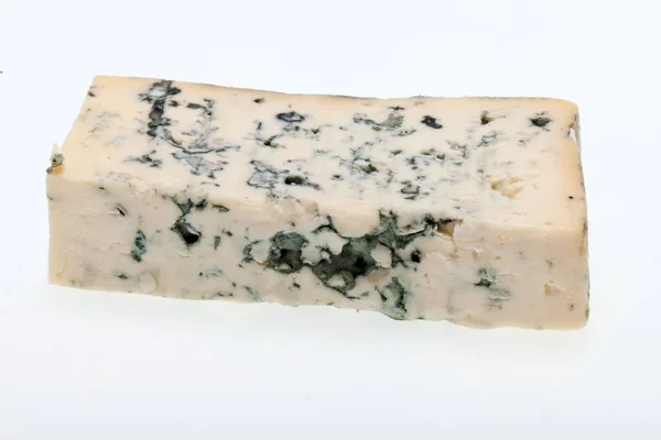 Modrý Sýr Izolované Bílém Pozadí — Stock fotografie