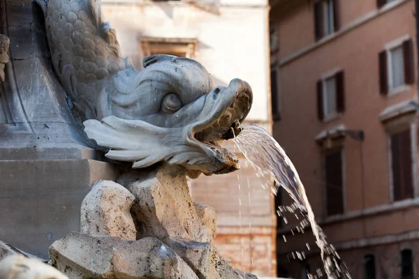Talya Piazza Della Rotonda Roma Daki Barok Çeşmesinin Heykel Ayrıntıları — Stok fotoğraf