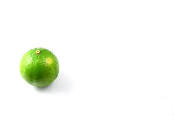 Fresh Ripe Lime Isolate White Background — Stock Photo, Image