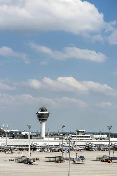 Flughafen München Und Das Vorfeld — Stockfoto