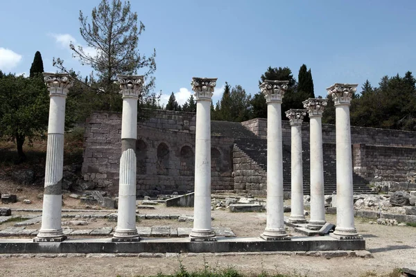 Ασκληπιείο Στο Νησί Της Όπου Ιπποκράτης Έχει Χτίσει Ένα Από — Φωτογραφία Αρχείου