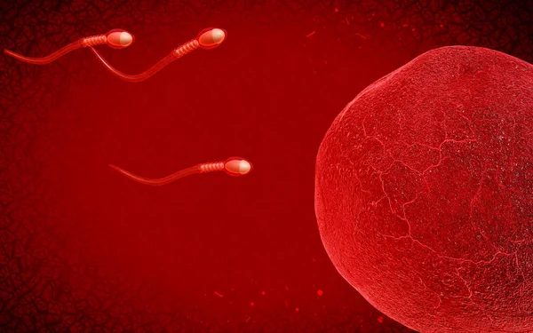 Digitální Ilustrace Spermatu Barevném Pozadí — Stock fotografie