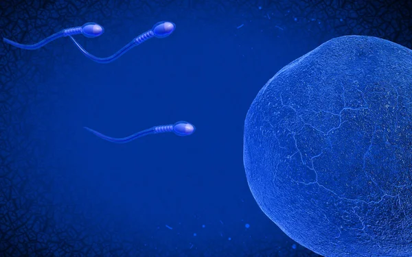 Ψηφιακή Απεικόνιση Σπέρματος Έγχρωμο Φόντο — Φωτογραφία Αρχείου