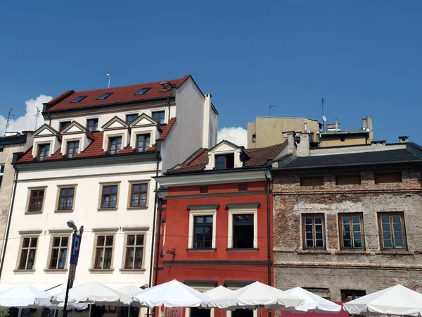 Krakow Unik Arkitektur Den Gamla Judiska Stadsdelen Kazimierz — Stockfoto