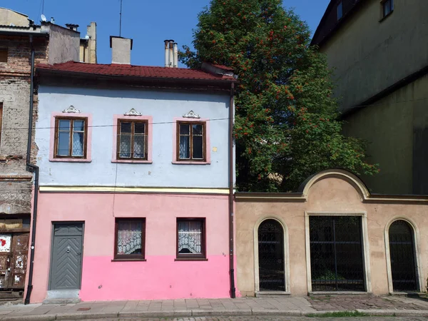 Cracovia Una Arquitectura Única Antiguo Barrio Judío Kazimierz — Foto de Stock