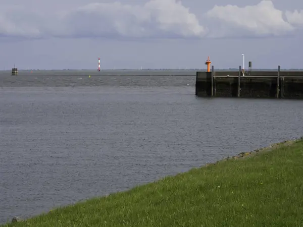 Bekijk Jadeweserport Wilhelmshaven — Stockfoto