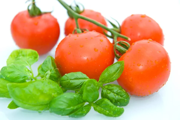 Röda Mogna Tomater Närbild — Stockfoto