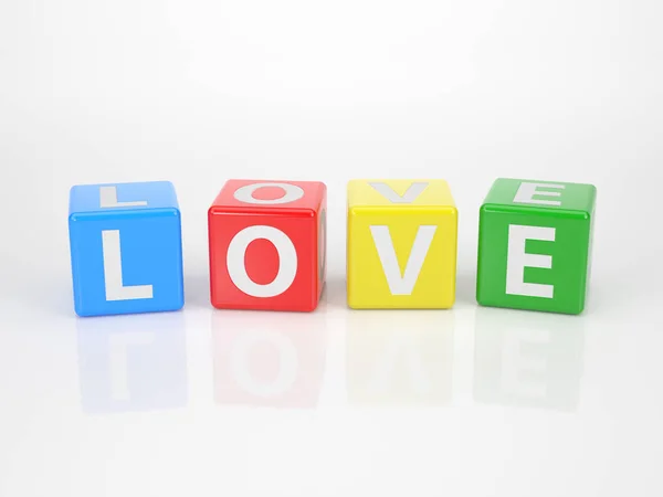 Palabra Amor Dices Letras Multicolores — Foto de Stock