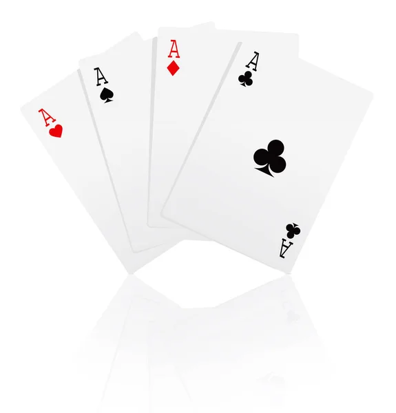 Jugando Las Cartas Cerca Fondo Póquer — Foto de Stock