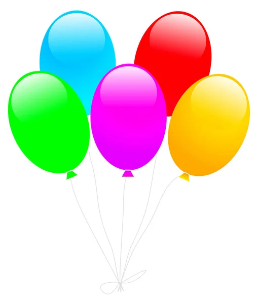 一群气球被白色隔开了 使用的网状工具 — 图库照片