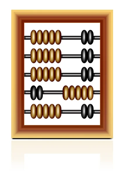Wooden Abacus Isolated White Background — Stock Photo, Image