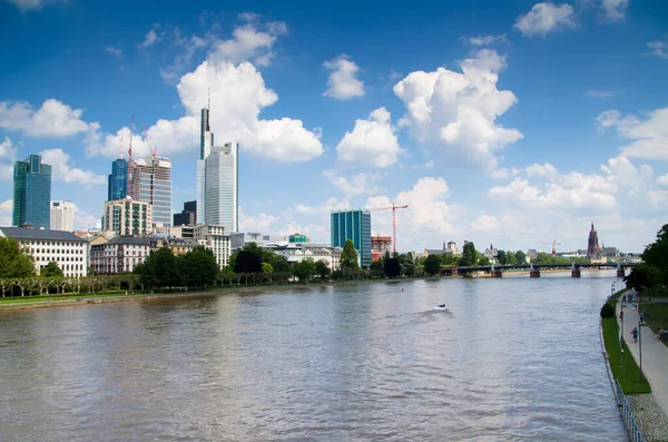 Frankfurt Skyline Clouds — Stock Photo, Image