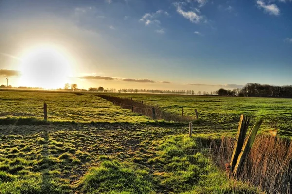 Nascer Sol Frisia Leste — Fotografia de Stock