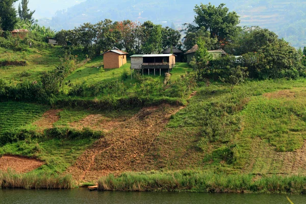 stock image A small rural farm located on Lake Bunyoni in Uganda.