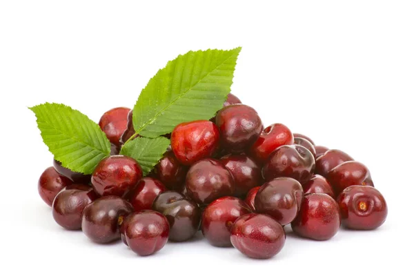 Tasty Red Cherries Background Close — Stock Photo, Image