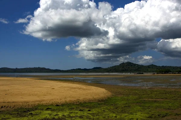 曇りアイル川パームロックストーンブランチヒルラグーンとマダガスカルの海岸線はロコベ保護区 — ストック写真