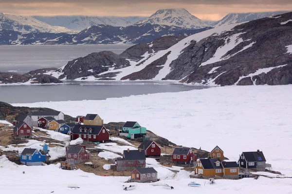 Die Siedlung Kulusuk Östliches Grönland — Stockfoto