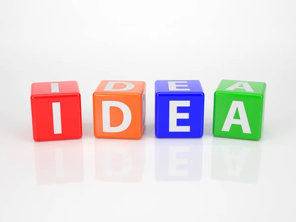 Idea Parola Dices Lettera Multicolore — Foto Stock