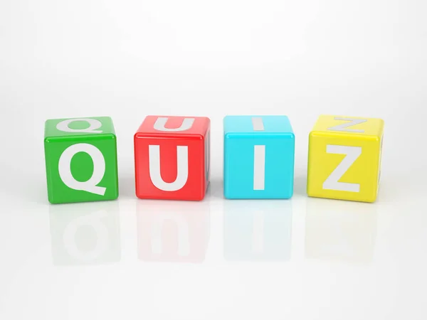 Parola Quiz Dices Lettera Multicolore — Foto Stock