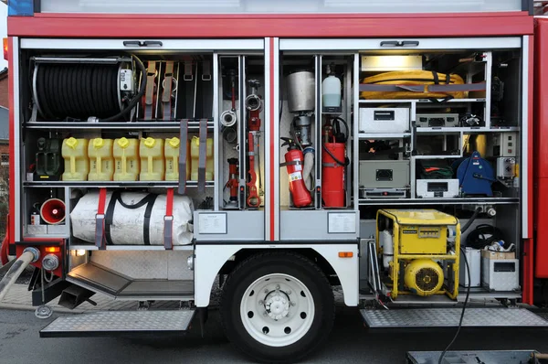 Caminhão Bombeiros Cidade — Fotografia de Stock