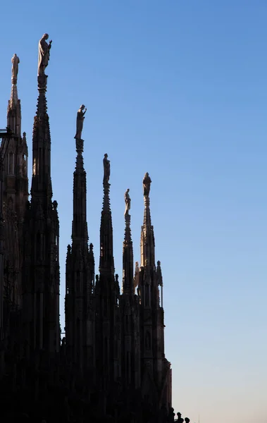 Détail Monument Milano Italie Célèbre Duomo Église Principale Ville — Photo