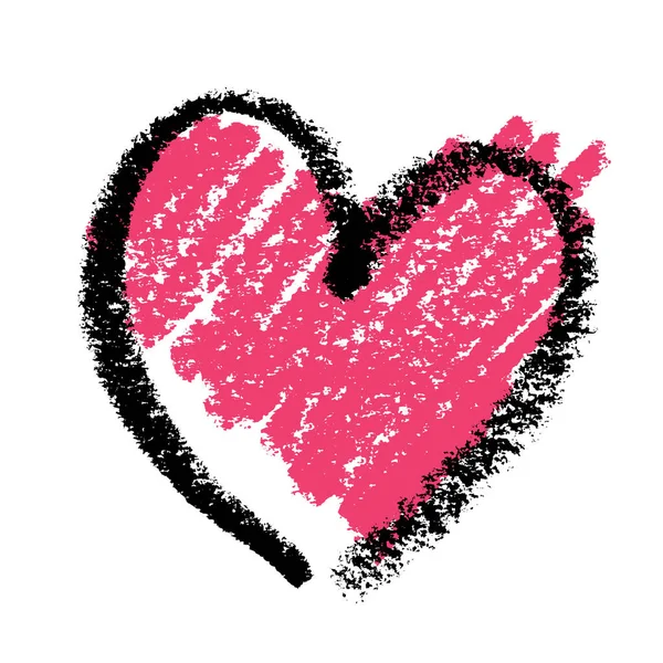 Streszczenie Różowe Serce Malowane Szminką — Zdjęcie stockowe