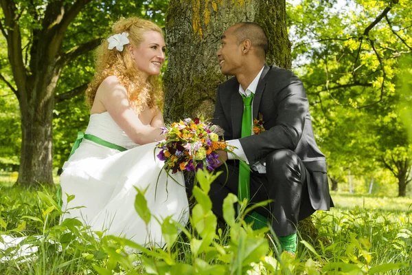 Retrato Recém Casados Juntos — Fotografia de Stock