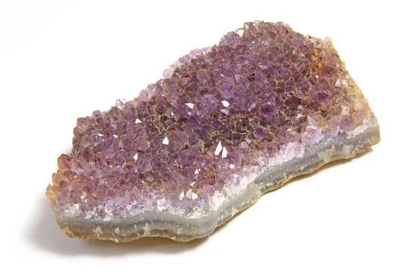 Plate Numerous Small Amethyst Crystals — Stock Fotó