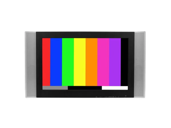 Flachbildfernseher Isoliert Vor Weißem Hintergrund — Stockfoto