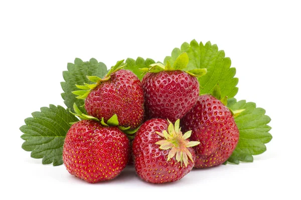 Fresh Strawberries White Background — Stock Photo, Image