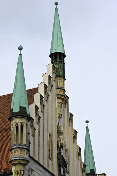 Szczegółowe Widoki Domów Monachium — Zdjęcie stockowe