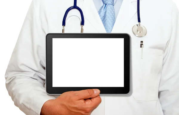 Medico Con Tablet — Foto Stock