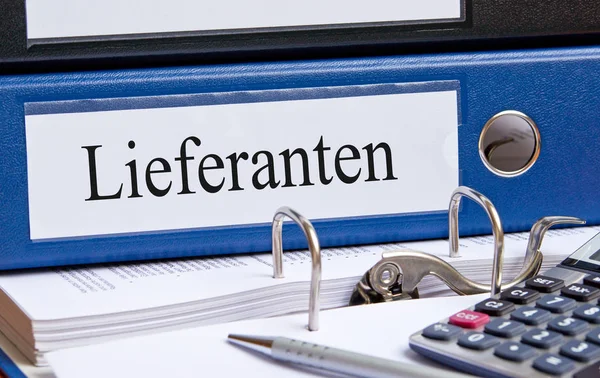 Ordner Mit Text Auf Dem Bürotisch Geschäftskonzept — Stockfoto