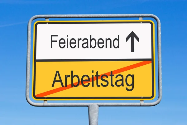 Arbeitstag Und Feierabend — Stockfoto