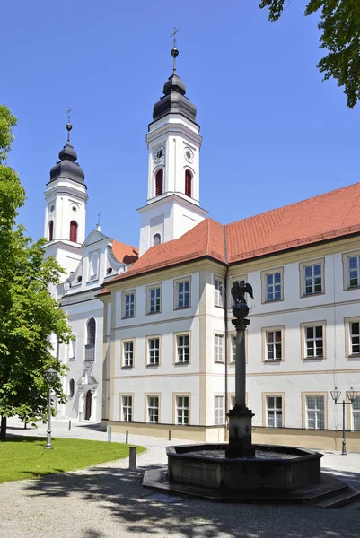 Kloster Irsee Kloster Kyrka — Stockfoto