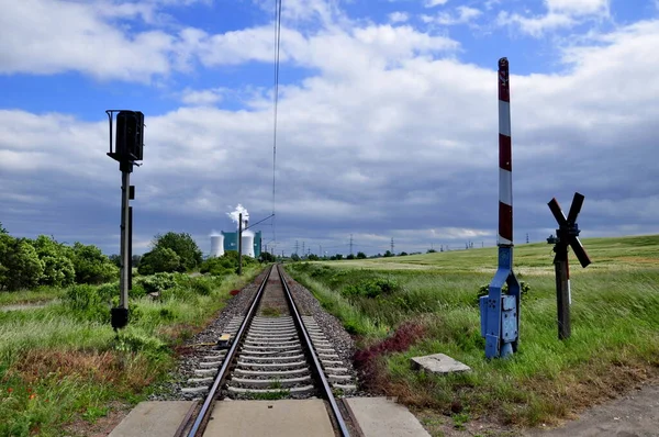 Spoorlijnen Zomer — Stockfoto