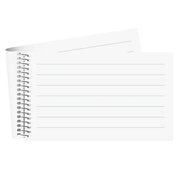 Empty Block White Lined Paper — Stock Photo, Image